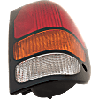 Passenger Side Tail Light, without Bulb, Halogen, Amber, Clear and Red Lens, CAPA CERTIFIED