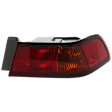 Passenger Side, Outer Tail Light, with Bulb, Halogen, Amber and Red Lens, Japan/USA (NAL Brand) Built