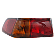 Driver Side, Outer Tail Light, with Bulb, Halogen, Amber and Red Lens, Japan/USA (NAL Brand) Built