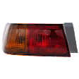 Driver Side, Outer Tail Light, with Bulb, Halogen, Amber and Red Lens, Japan/USA (NAL Brand) Built