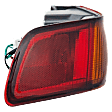Driver Side, Outer Tail Light, with Bulb, Halogen, Amber and Red Lens, Japan/USA (NAL Brand) Built