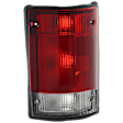 Passenger Side Tail Light, without Bulb, Halogen, Clear and Red Lens