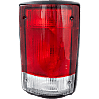 Passenger Side Tail Light, without Bulb, Halogen, Clear and Red Lens