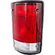 Passenger Side Tail Light, without Bulb, Halogen, Clear and Red Lens
