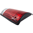 Passenger Side Tail Light, without Bulb, Halogen, Clear and Red Lens