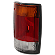 Passenger Side Tail Light, without Bulb, Halogen, Amber, Clear and Red Lens