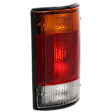 Passenger Side Tail Light, without Bulb, Halogen, Amber, Clear and Red Lens