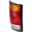 Driver Side Tail Light, without Bulb, Halogen, Amber, Clear and Red Lens
