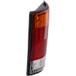 Driver Side Tail Light, without Bulb, Halogen, Amber, Clear and Red Lens