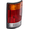 Driver Side Tail Light, without Bulb, Halogen, Amber, Clear and Red Lens