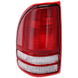Driver Side Tail Light, without Bulb, Halogen, Clear and Red Lens