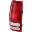 Driver Side Tail Light, without Bulb, Halogen, Clear and Red Lens