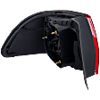 1998-1999 Honda Accord - Passenger Side, Outer Tail Light, with Bulb, Halogen, Clear and Red Lens, Sedan
