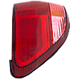 1998-1999 Honda Accord - Passenger Side, Outer Tail Light, with Bulb, Halogen, Clear and Red Lens, Sedan