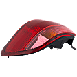 1998-1999 Honda Accord - Passenger Side, Outer Tail Light, with Bulb, Halogen, Clear and Red Lens, Sedan