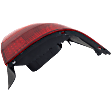 1998-1999 Honda Accord - Passenger Side, Outer Tail Light, with Bulb, Halogen, Clear and Red Lens, Sedan