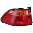 1999 Honda Accord - Driver Side, Outer Halogen Tail Light, With bulb(s), 4-Door Mounted On Body, OE Replacement, Sedan