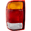 1998-1999 Ford Ranger - Driver Side Tail Light, without Bulb, Halogen, Amber, Clear and Red Lens