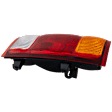 1998-1999 Ford Ranger - Driver Side Tail Light, without Bulb, Halogen, Amber, Clear and Red Lens