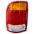1998-1999 Ford Ranger - Driver Side Tail Light, without Bulb, Halogen, Amber, Clear and Red Lens