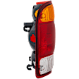 1998-1999 Ford Ranger - Driver Side Tail Light, without Bulb, Halogen, Amber, Clear and Red Lens