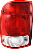 Driver Side Tail Light, without Bulb, Halogen, Clear and Red Lens