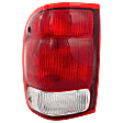 Driver Side Tail Light, without Bulb, Halogen, Clear and Red Lens