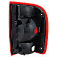 Driver Side Tail Light, without Bulb, Halogen, Clear and Red Lens