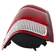 Driver Side Tail Light, without Bulb, Halogen, Clear and Red Lens