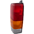 Passenger Side Tail Light, without Bulb, Halogen, Amber, Clear and Red Lens, CAPA CERTIFIED