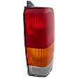 Driver Side Tail Light, without Bulb, Halogen, Amber, Clear and Red Lens, CAPA CERTIFIED