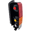 Driver Side Tail Light, without Bulb, Halogen, Amber, Clear and Red Lens, CAPA CERTIFIED