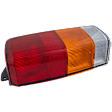 Driver Side Tail Light, without Bulb, Halogen, Amber, Clear and Red Lens, CAPA CERTIFIED