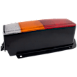 Driver Side Tail Light, without Bulb, Halogen, Amber, Clear and Red Lens, CAPA CERTIFIED