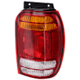 Passenger Side Tail Light, without Bulb, Halogen, Amber, Clear and Red Lens