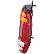 Passenger Side Tail Light, without Bulb, Halogen, Amber, Clear and Red Lens