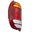 Driver Side Tail Light, without Bulb, Halogen, Amber, Clear and Red Lens
