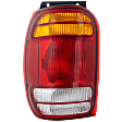 Driver Side Tail Light, without Bulb, Halogen, Amber, Clear and Red Lens