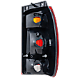 Driver Side Tail Light, without Bulb, Halogen, Amber, Clear and Red Lens