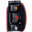 Driver Side Tail Light, without Bulb, Halogen, Amber, Clear and Red Lens
