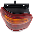 Driver Side Tail Light, without Bulb, Halogen, Amber, Clear and Red Lens
