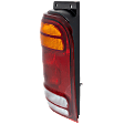 Driver Side Tail Light, without Bulb, Halogen, Amber, Clear and Red Lens