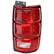 Passenger Side Tail Light, without Bulb, Halogen, Clear and Red Lens