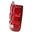 Passenger Side Tail Light, without Bulb, Halogen, Clear and Red Lens