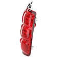 Passenger Side Tail Light, without Bulb, Halogen, Clear and Red Lens
