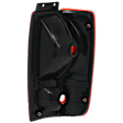 Driver Side Tail Light, without Bulb, Halogen, Clear and Red Lens