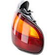 Passenger Side Tail Light, with Bulb, Halogen, Amber, Clear and Red Lens