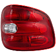 Passenger Side Tail Light, without Bulb, Halogen, Clear and Red Lens, Flareside