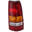 Passenger Side Tail Light, with Bulb, Halogen, Amber, Clear and Red Lens, Fleetside