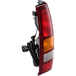Passenger Side Tail Light, with Bulb, Halogen, Amber, Clear and Red Lens, Fleetside